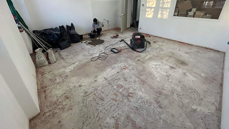 Vezetőképes PVC padló kivitelezés